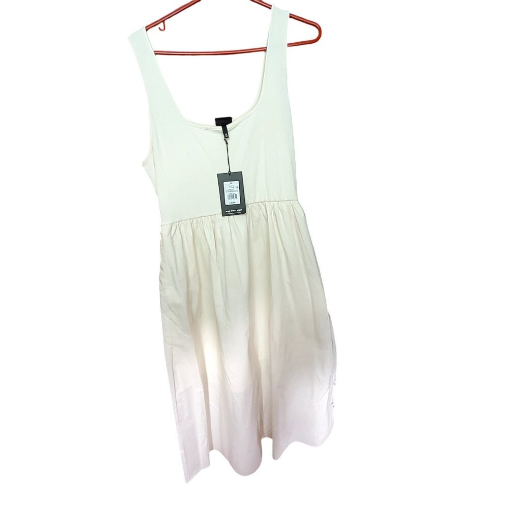 Who What Wear Womens XL White Sleeveless Dress Lower: 100% Cotton - Picture 5 of 12